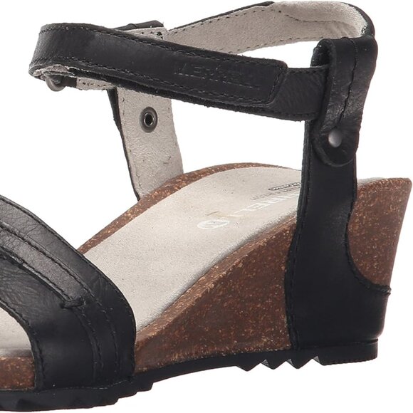 Merrell REVALLI AURA Deep Purple Strappy Wedge Leather Sandal (8) - Picture 9 of 14